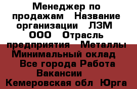 Менеджер по продажам › Название организации ­ ЛЗМ, ООО › Отрасль предприятия ­ Металлы › Минимальный оклад ­ 1 - Все города Работа » Вакансии   . Кемеровская обл.,Юрга г.